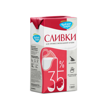 Ультрапастеризованные натуральные сливки Чудское озеро 35%